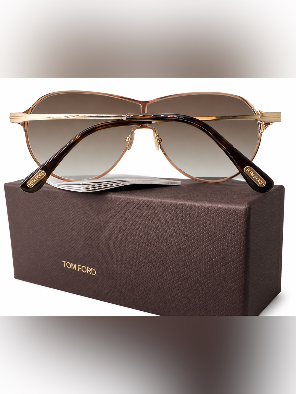 Tom Ford - 2024 Gaia Aviator Sunglasses - NEW IN BOX w/ all accessories included - Picture 3 of 4